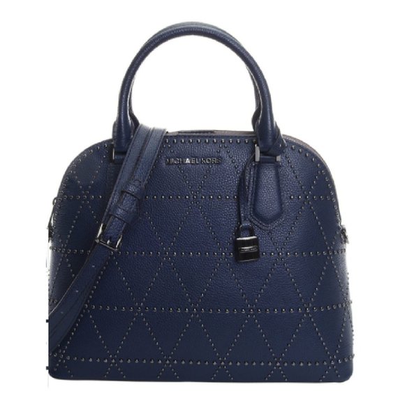 Michael Kors Navy/Cement Adele Lg Dome Satchel - Picture 5 of 13